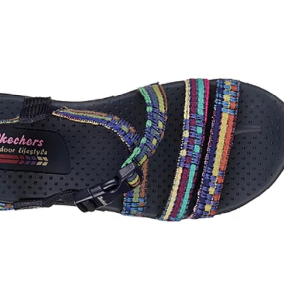 Skechers Womens Reggae Sew Me Strap Sandals Size 8 - Picture 3 of 4